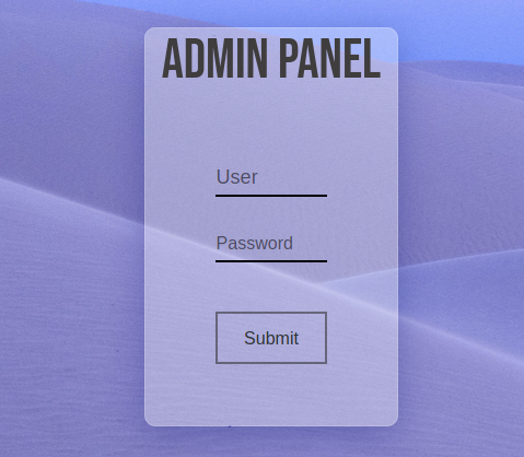 Admin panel screenshot